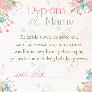 Dyplom dla Mamy (plik PDF do druku)